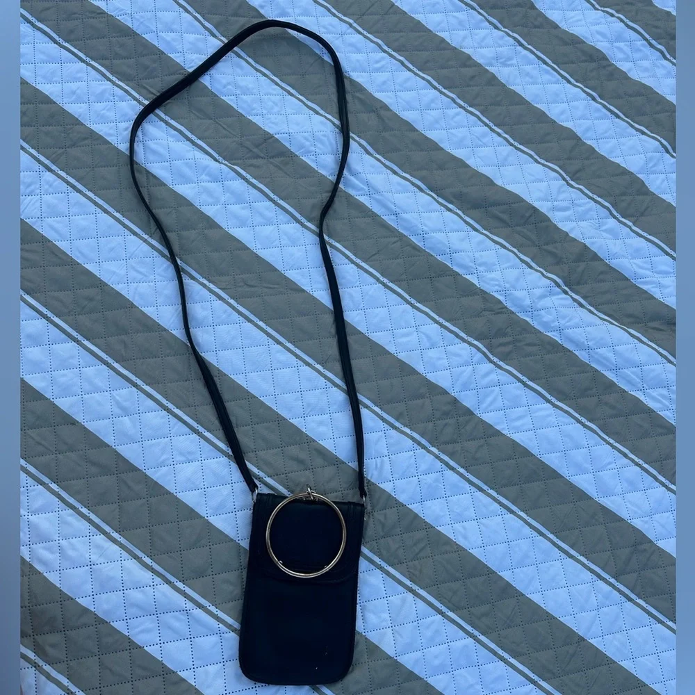 Black Crossbody Phone Pouch